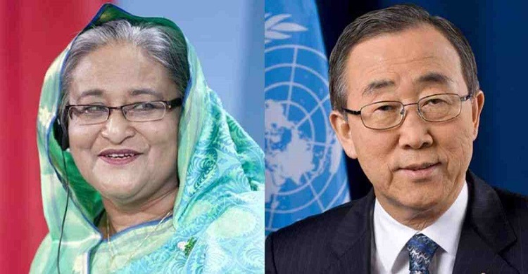 Ban Ki-moon calls up Hasina, says next CVF conf in Dhaka