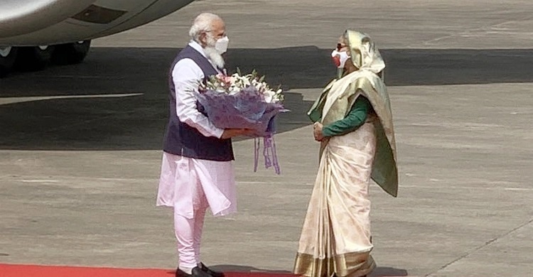 Indian PM Modi arrives in Dhaka
