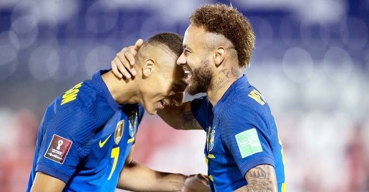 Neymar helps Brazil to perfect six in WC qualifying
